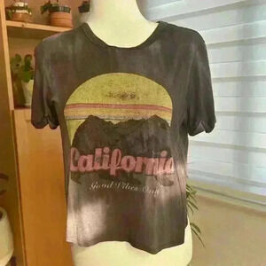 THE CLASSIC - California GOOD VIBES ONLY - Crop Shirt - Size Small
